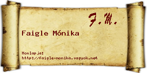 Faigle Mónika névjegykártya